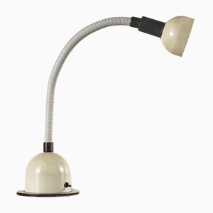 Lámpara de mesa italiana vintage blanca, años 80