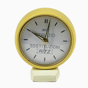 Reloj despertador Ritz vintage amarillo, 1960