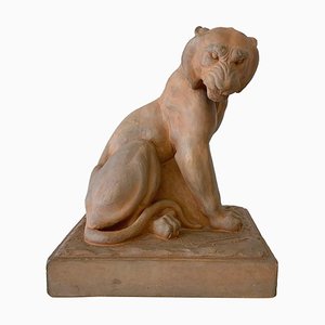 Terracotta Sculpture by Raymond De Meester, 1940s, Belgium