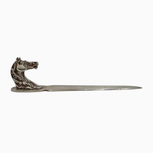 Silver Plated Horse Head Letter Opener from Hermes