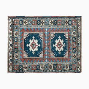 Blauer türkischer Vintage Teppich