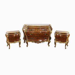 Venetian Style Chest of Drawers and Parches, Set of 3
