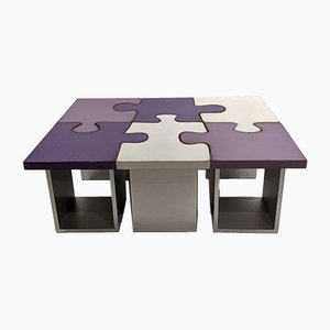 Jigsaw Puzzle Tisch, 1970er