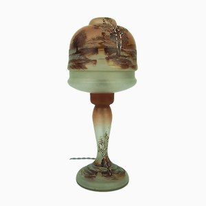 Art Nouveau Glass Mushroom Lamp