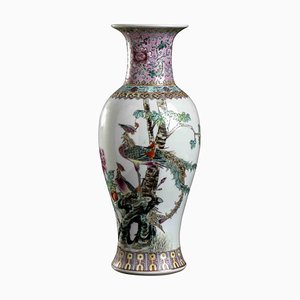 Vintage Baluster Vase aus Porzellan, China, Mitte 20. Jh
