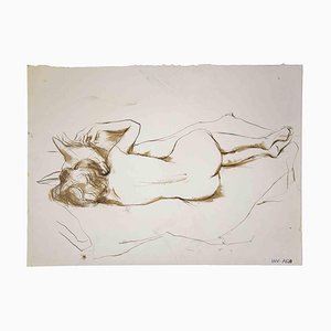 Leo Guida, Female Figure, Original Drawing, 1970s