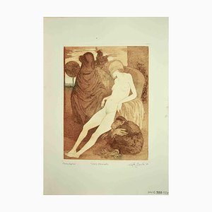 Leo Guida, Sleeping Sybil, Original Etching, 1970