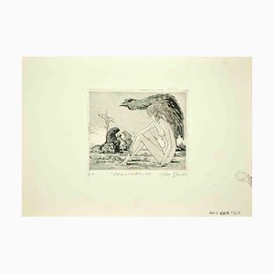 Leo Guida, Sibyl and the Border, Original Etching, 1970