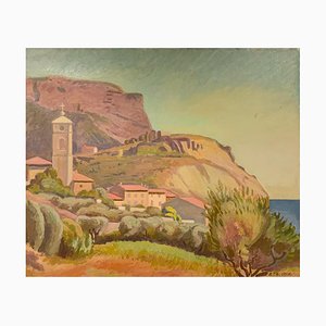 Armand Cacheux, L'église et le Cap Canaille, Cassis, década de 1900