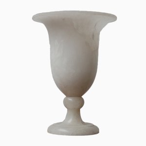 Mid-Century Tischlampe aus Marmor oder Alabaster Urne