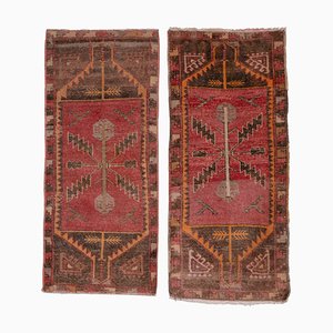 Small Turkish Hand-Knotted Area Rugs, Set of 2