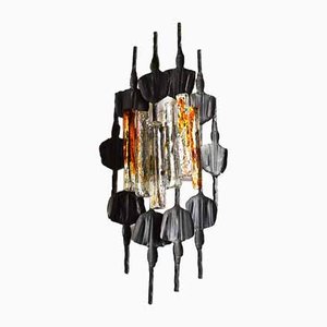 Große brutalistische Wandlampe, 1970er