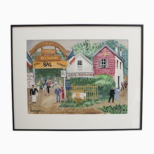 Breton Market' by H\u00e9l\u00e8ne Lafolye circa 1930s