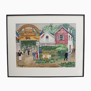 Emiles Taverne, Lucien Génin, 1930er, Gouache auf Papier