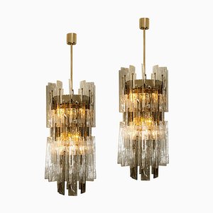 Chandeliers by Carlo Nason for Mazzega, 1970s, Set of 2