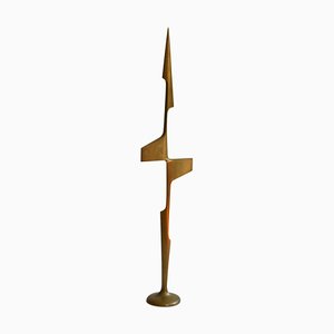 Scultura aerodinamica astratta in bronzo, Paesi Bassi, anni '70