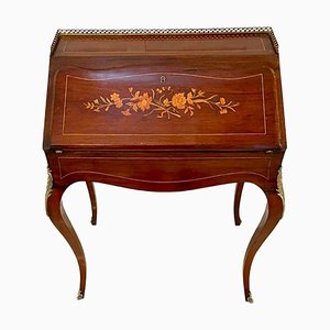 Antique Victorian French Inlaid Rosewood Freestanding Desk