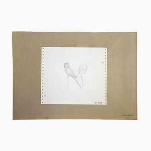 Leo Guida, The Nude and Parrot, Original Drawing, 1970s