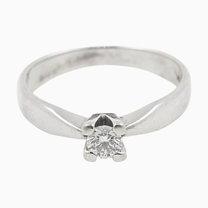 AIG 0.30 Carat Diamond Engagement Ring in 18K White Gold
