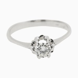 AIG 0.45 Carat Diamond Engagement Ring in 18k White Gold