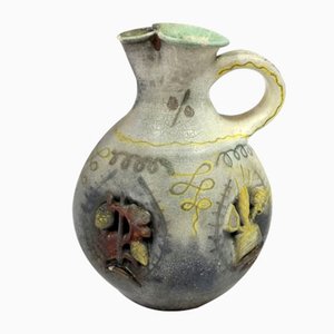 Dreher Malt Hungarian Handmade Ceramic Beer Pitcher by Geza Gorka, 1930s