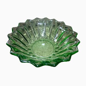 Vintage Art Deco Uranium Glass Bowl from Niemen Glassworks