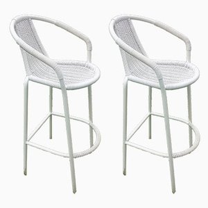 White Bar Chairs, Set of 2