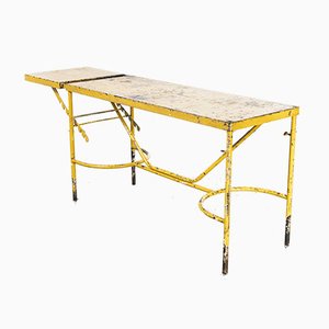 French Army Industrial Yellow Table, 1960s