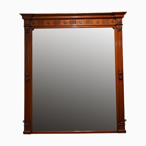 Large Victorian Oak Wall Mirror