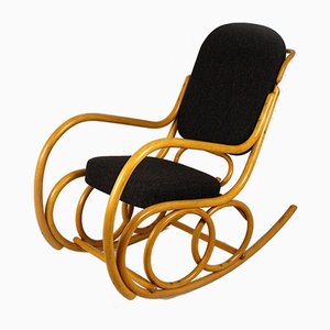 Rocking Chair Mid-Century en Hêtre Courbé de Ton, 1960s