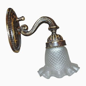 Art Nouveau Brass Wall Lamp