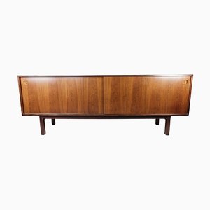 Rosewood Sideboard with Sliding Doors by Omann Junior, 1960s