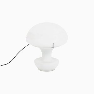 Mushroom Lamp in Opaline Glass, 1970s