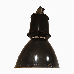 Grande Lampe Industrielle en Émail, 1950s