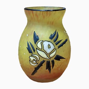 Glass Paste Vase from Delatte Nancy