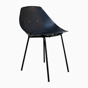 Black Coquillage Chair by Pierre Guariche for Meurop 1960s