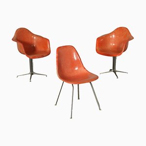 Chaises en Aluminium et Fibre de Verre par Charles & Ray Eames pour Herman Miller, 1960s, Set de 3