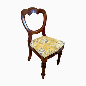 Chaise d'Appoint Victorienne Antique en Acajou