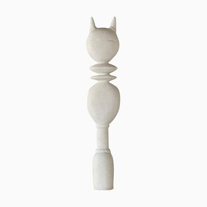 Cat King Marmor Skulptur von Tom von Kaenel