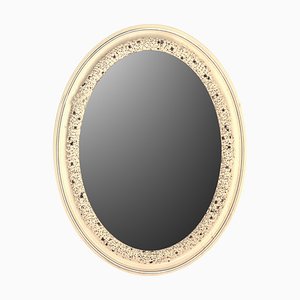 Silver Buds Porcelain Mirror by Giulio Tucci