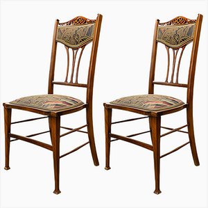 Britische moderne Esszimmerstühle, 1900er, 2er Set