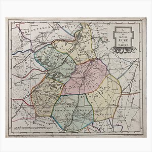 The Department of the Rivers Eure and Loire Chart by Anton Friedrich Büsching, 1806
