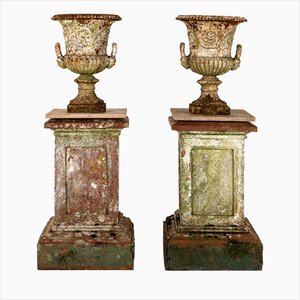 Piedistalli in terracotta, XIX secolo, set di 2