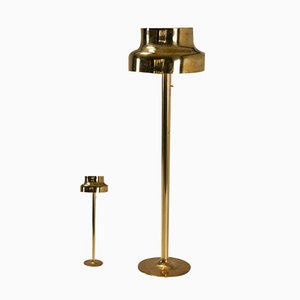 Brass Bumling Floor Lamp and Table Lamp by Anders Pehrson for Ateljé Lyktan, 1960s, Set of 2
