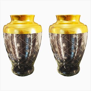 Glass Vases, Set of 2