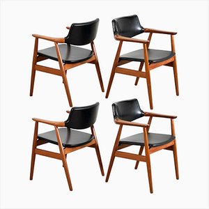 Vintage GM11 Dining Room Chairs by Svend Åge Eriksen, 1960s, Set of 4