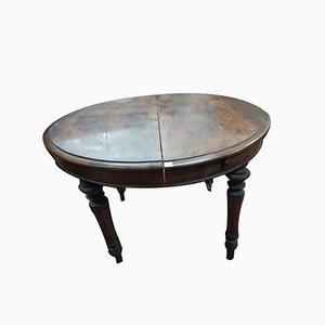 Mid-19th Century Italian Round Plated Table in Cherry