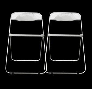 Mid-Century Plia Dining Chairs by Giancarlo Piretti for Castelli / Anonima Castelli, Set of 2