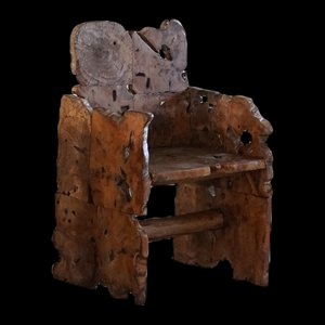 Moderner schwedischer Sessel aus Holz im Stil von Wabi Sabi Sessel aus Holz, 1950er