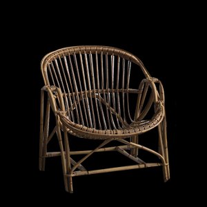 Easy Chair in Rattan and Bamboo, 1950s
